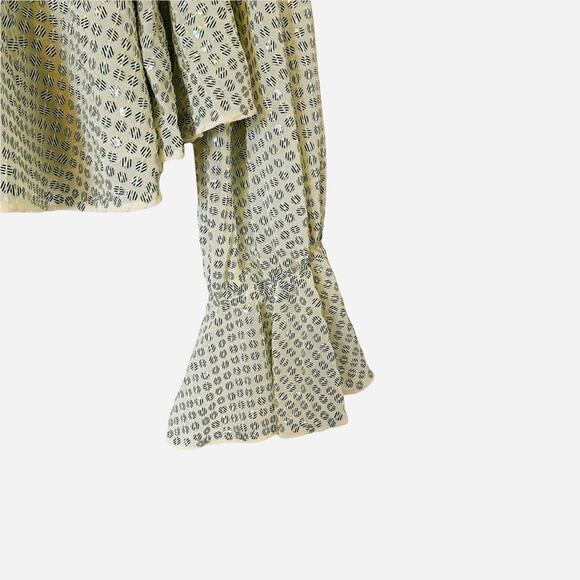 Saloni Tyler Green Sequin Long Sleeve Blouse  Size 12 NWT - Picture 6 of 16